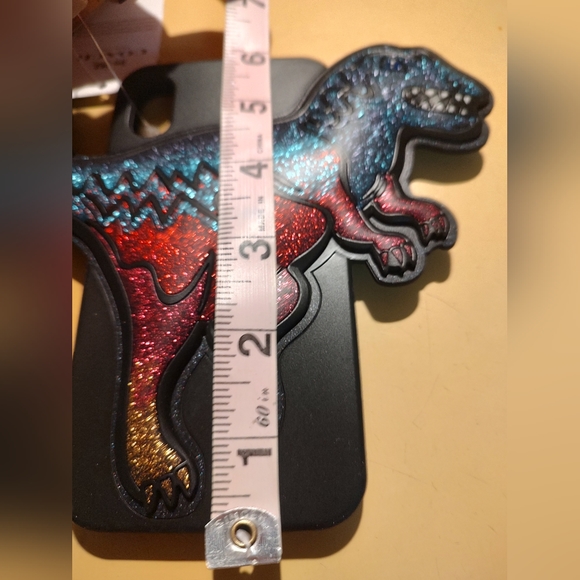 NEW COACH Dinosaur T-Rex Glitter Phone case NWT Rexy iPhone XR - Picture 2 of 11